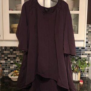 eShakti Purple Women's Tunic Top